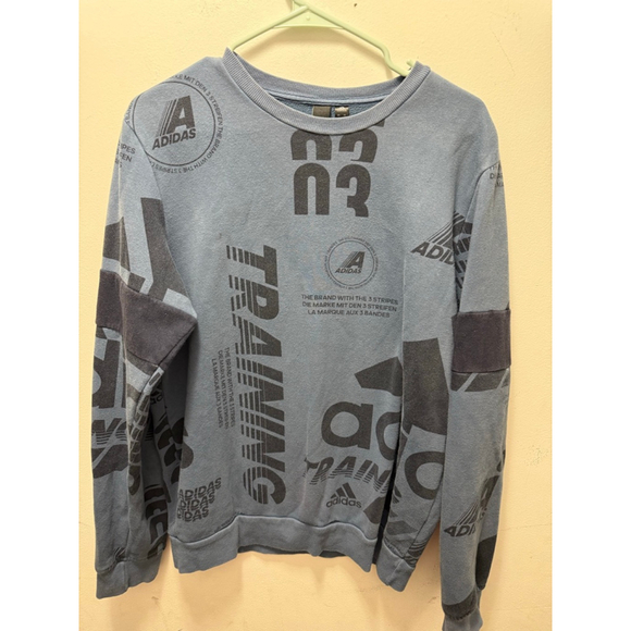 Adidas Other - Men's Adidas Blue Black Training Crewneck Sweatshirt M